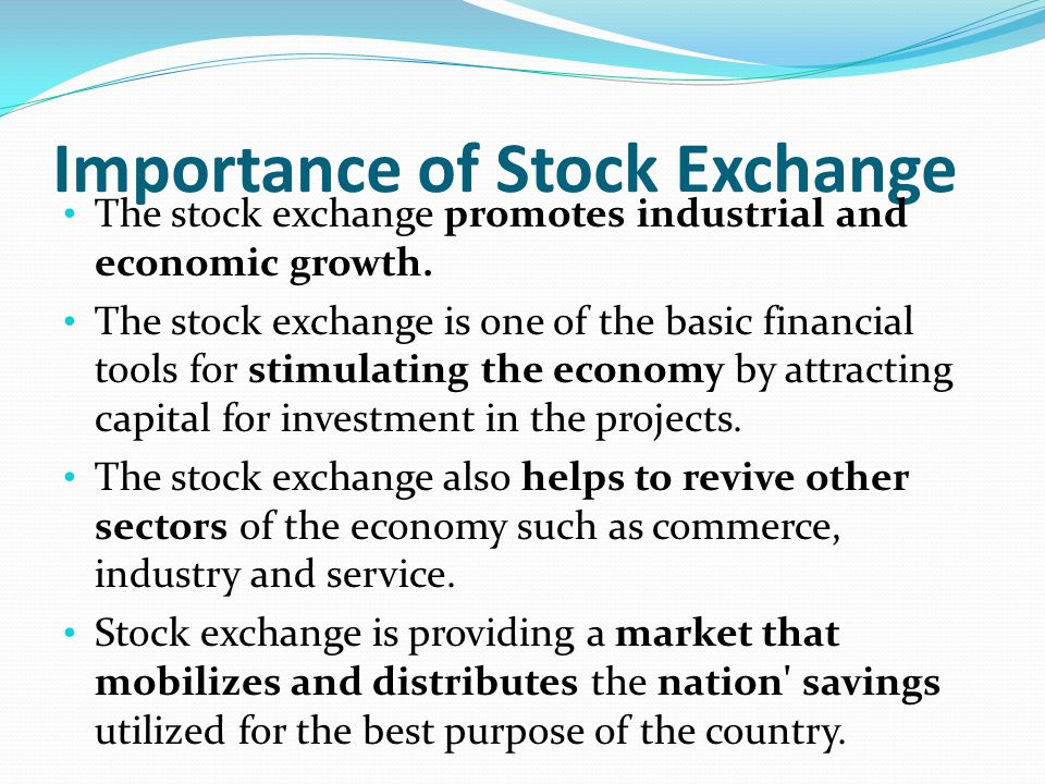 purpose of the stock market in a market economy